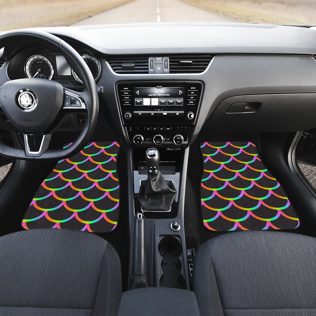 Mermaid Tail Rainbow Design Print Car Floor Mats