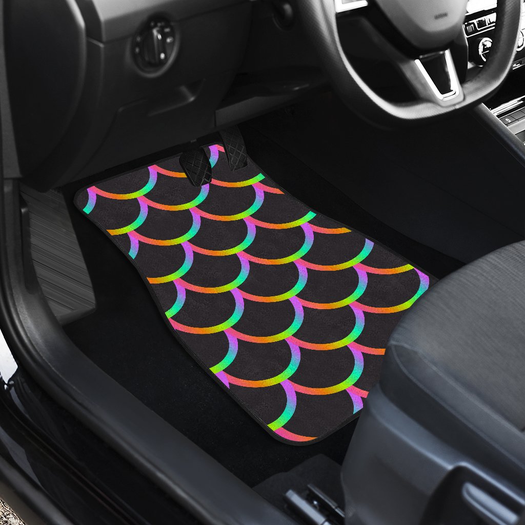 Mermaid Tail Rainbow Design Print Car Floor Mats