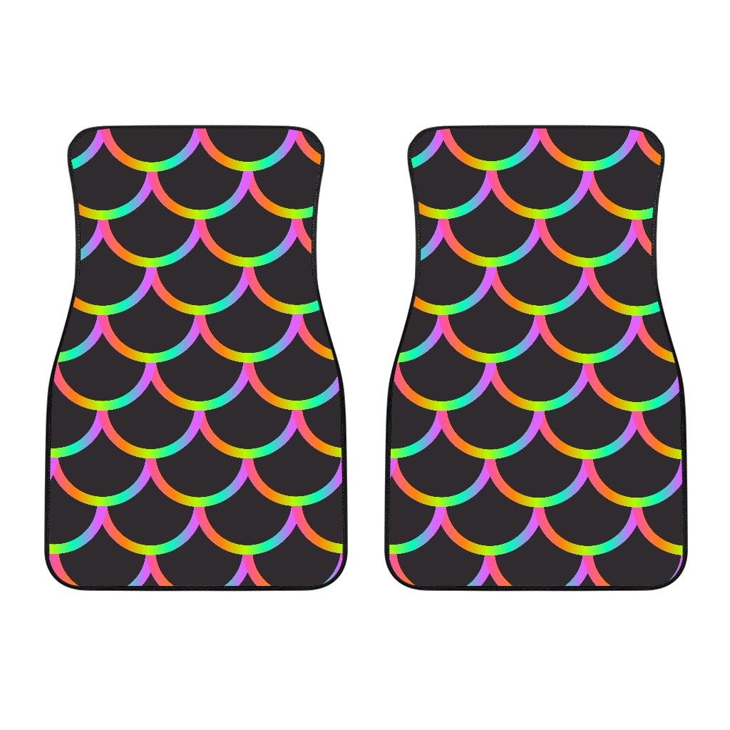 Mermaid Tail Rainbow Design Print Car Floor Mats