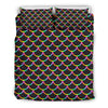 Mermaid Tail Rainbow Design Print Duvet Cover Bedding Set