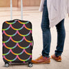 Mermaid Tail Rainbow Design Print Luggage Cover Protector