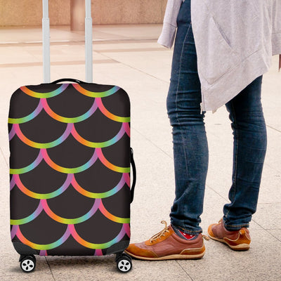 Mermaid Tail Rainbow Design Print Luggage Cover Protector