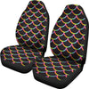 Mermaid Tail Rainbow Design Print Universal Fit Car Seat Covers