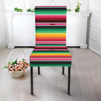 Mexican Blanket Classic Print Pattern Dining Chair Slipcover-JTAMIGO.COM