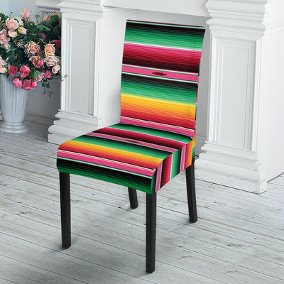 Mexican Blanket Classic Print Pattern Dining Chair Slipcover-JTAMIGO.COM