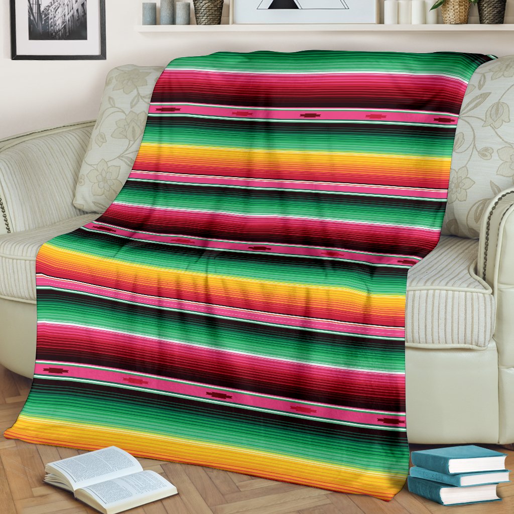 Mexican Blanket Classic Print Pattern Fleece Blanket