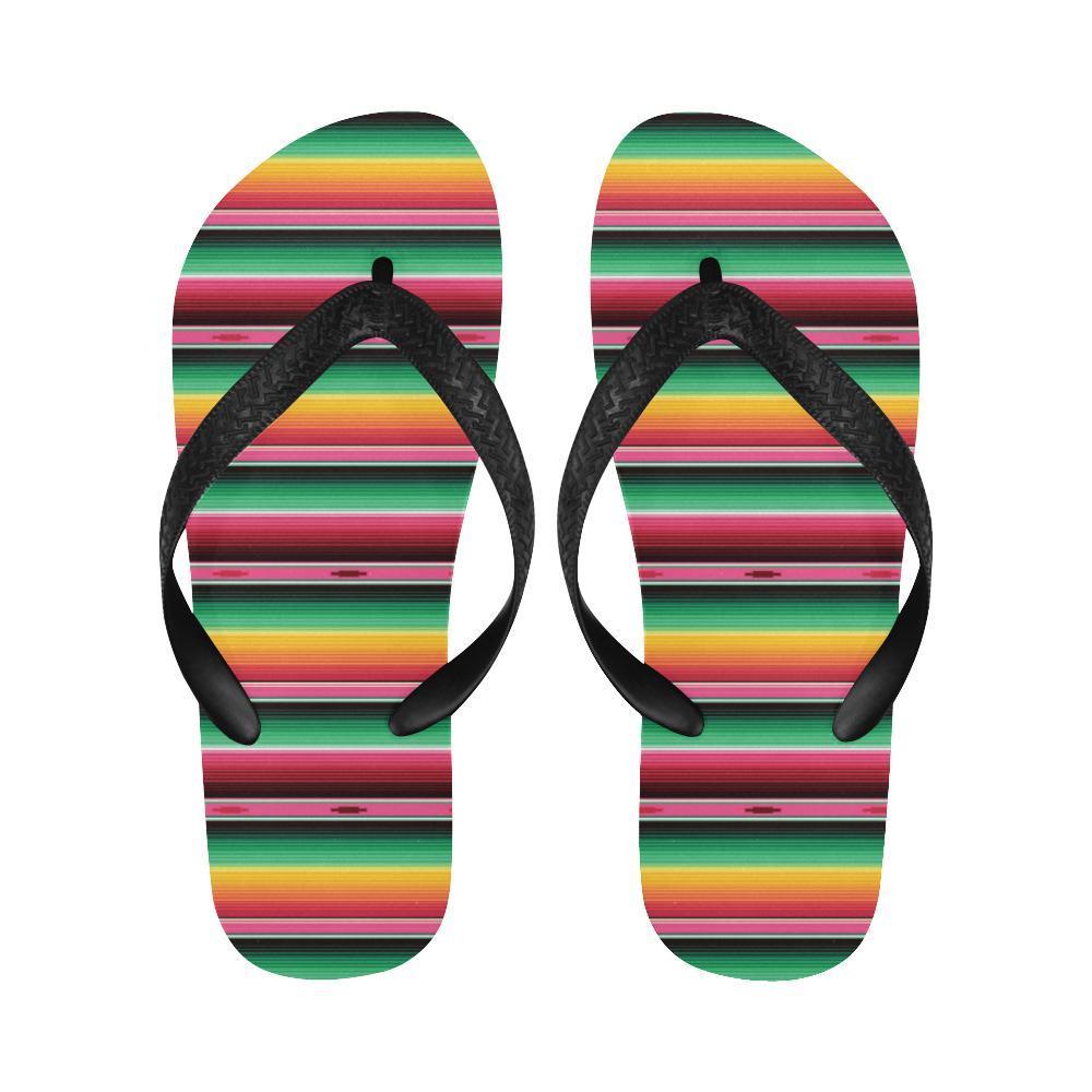 Mexican Blanket Classic Print Pattern Flip Flops-JTAMIGO.COM
