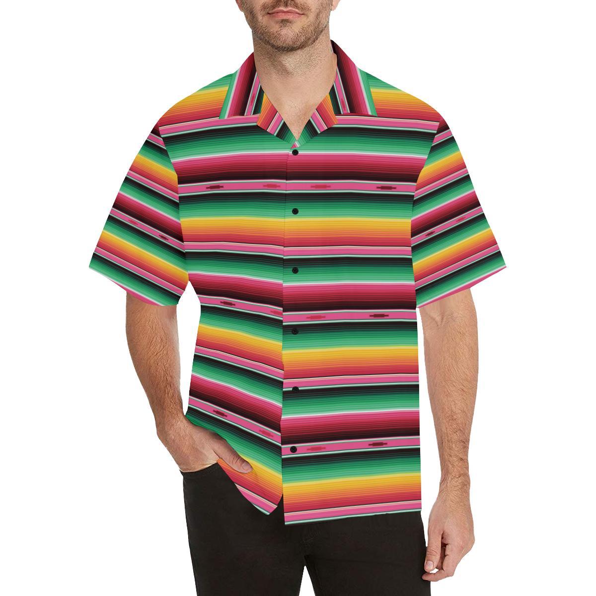 Mexican Blanket Classic Print Pattern Men Aloha Hawaiian Shirt