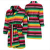 Mexican Blanket Classic Print Pattern Men Bath Robe-JTAMIGO.COM
