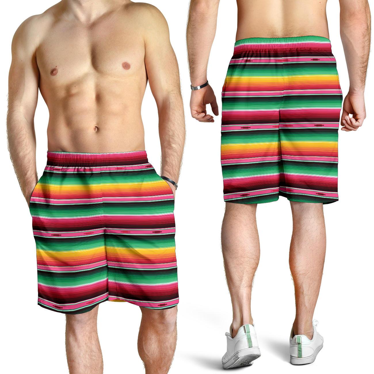 Mexican Blanket Classic Print Pattern Mens Shorts-JTAMIGO.COM