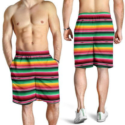 Mexican Blanket Classic Print Pattern Mens Shorts-JTAMIGO.COM