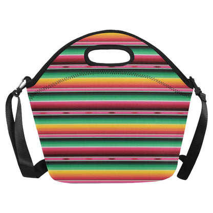 Mexican Blanket Classic Print Pattern Neoprene Lunch Bag (Model 1669)(Large)-JTAMIGO.COM