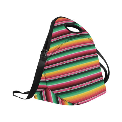 Mexican Blanket Classic Print Pattern Neoprene Lunch Bag (Model 1669)(Large)-JTAMIGO.COM