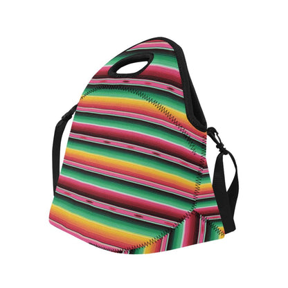 Mexican Blanket Classic Print Pattern Neoprene Lunch Bag (Model 1669)(Large)-JTAMIGO.COM