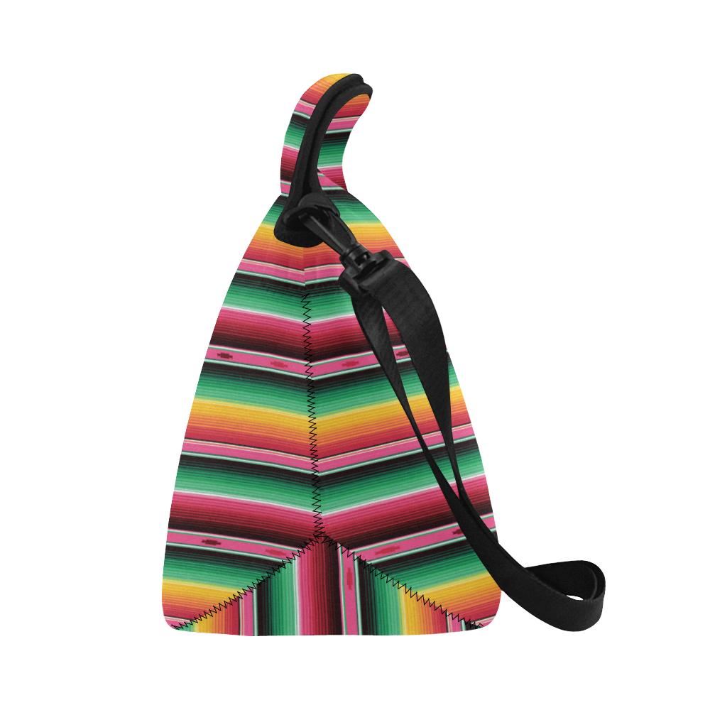 Mexican Blanket Classic Print Pattern Neoprene Lunch Bag (Model 1669)(Large)-JTAMIGO.COM