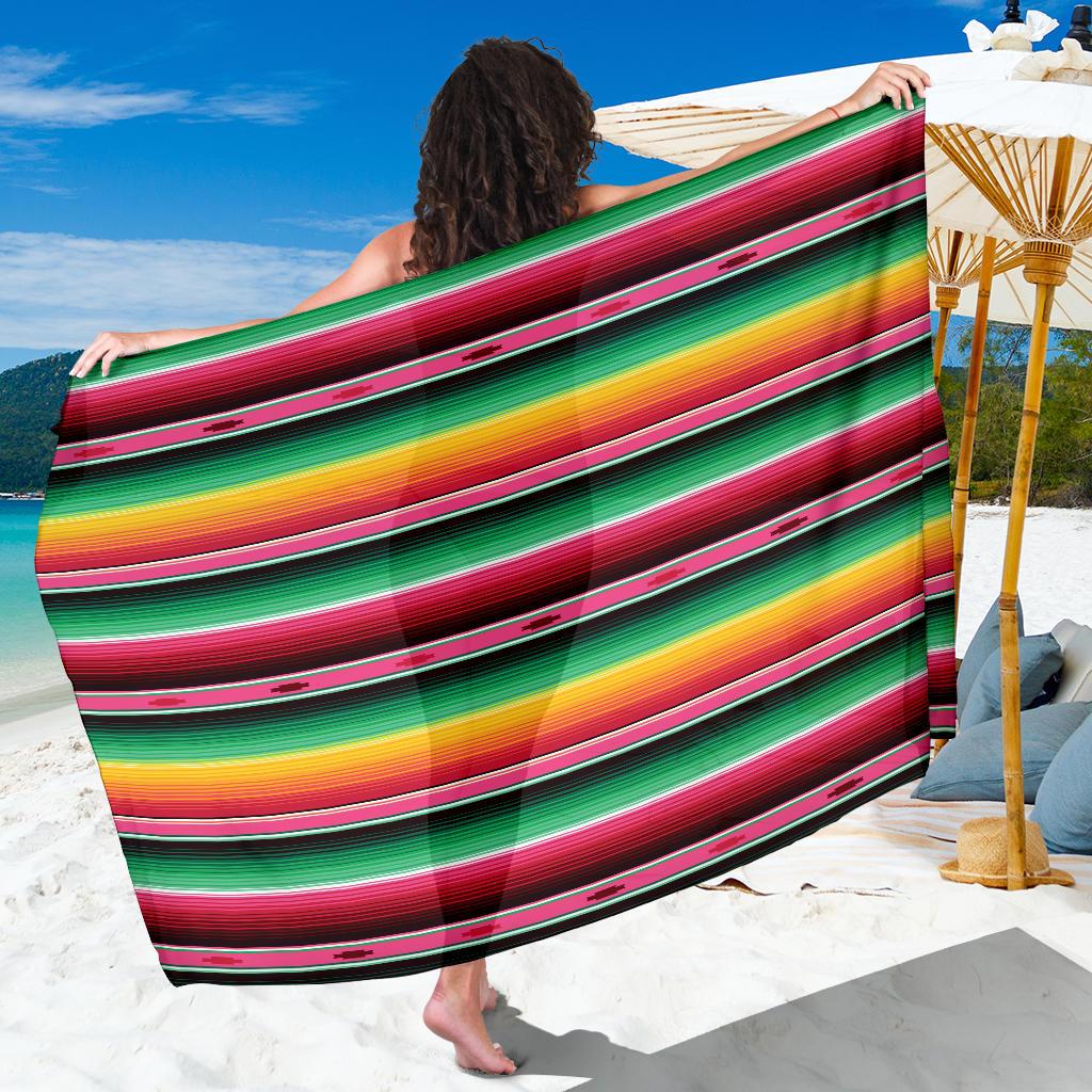 Mexican Blanket Classic Print Pattern Sarong Pareo Wrap