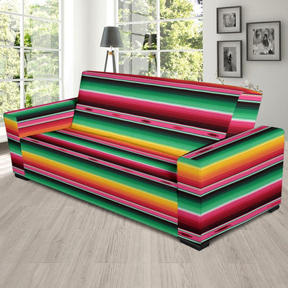 Mexican Blanket Classic Print Pattern Sofa Slipcover-JTAMIGO.COM