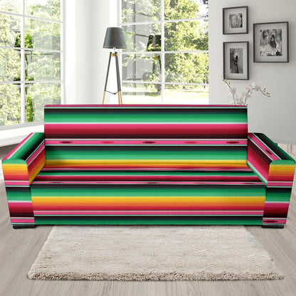 Mexican Blanket Classic Print Pattern Sofa Slipcover-JTAMIGO.COM