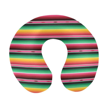 Mexican Blanket Classic Print Pattern U-Shaped Travel Neck Pillow-JTAMIGO.COM