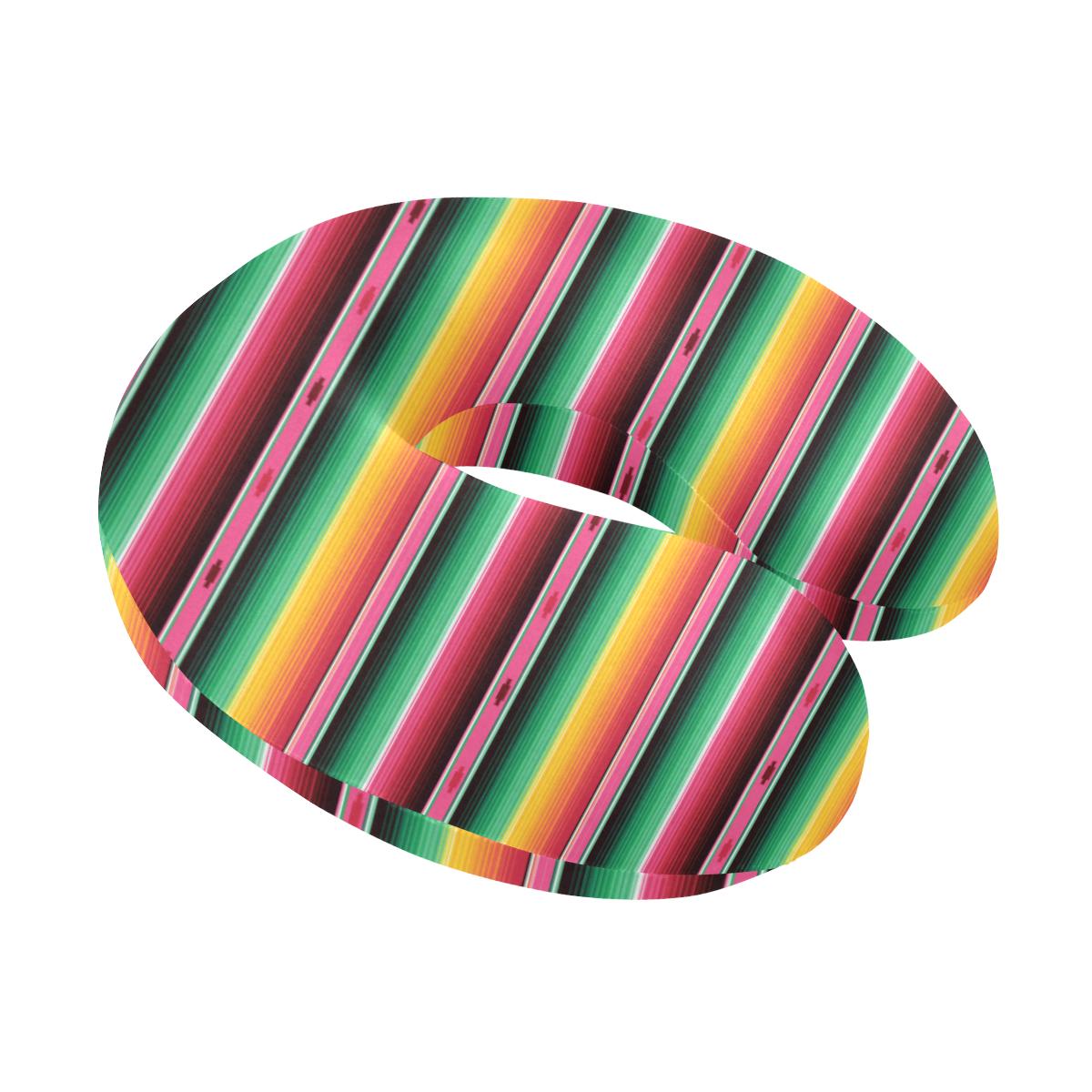 Mexican Blanket Classic Print Pattern U-Shaped Travel Neck Pillow-JTAMIGO.COM