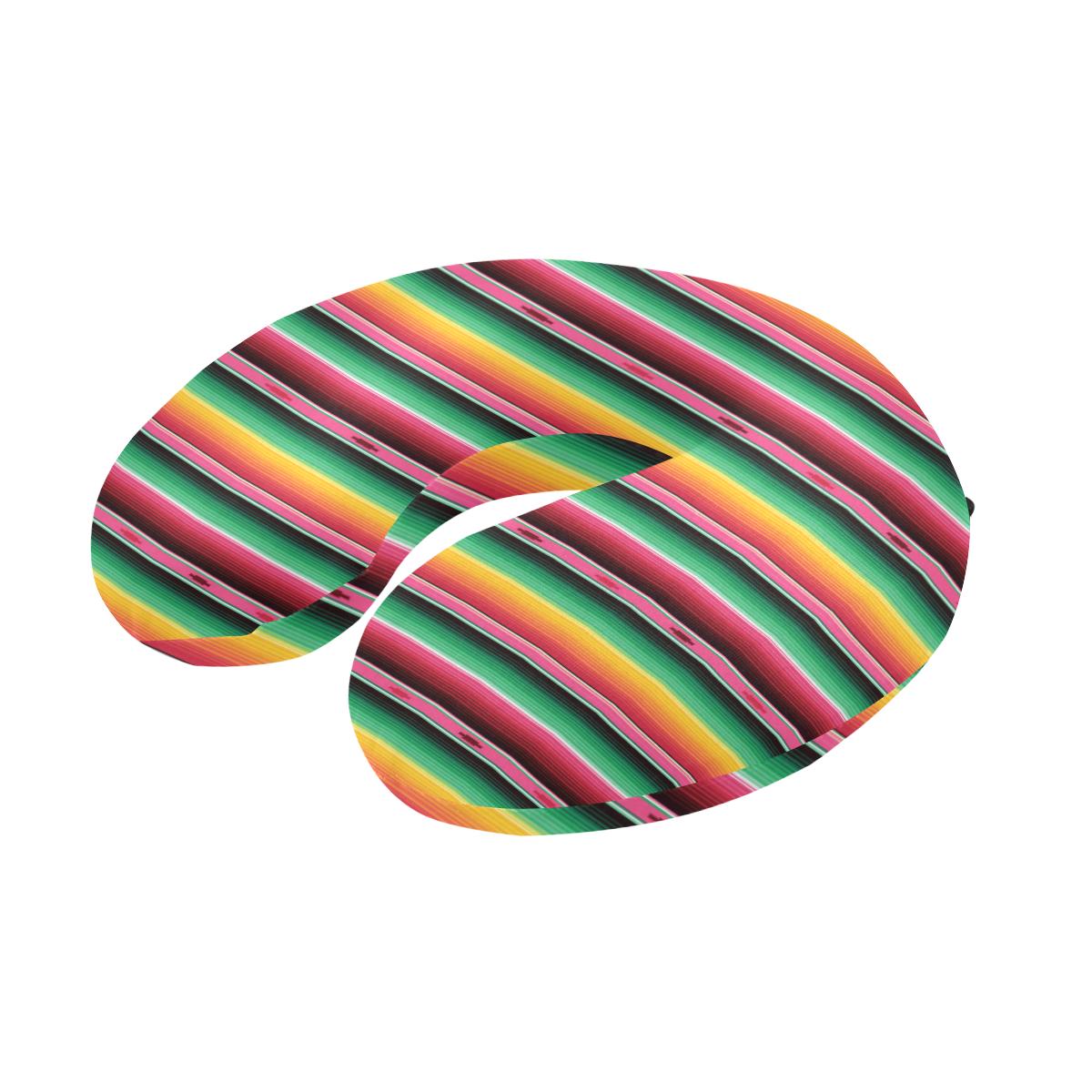 Mexican Blanket Classic Print Pattern U-Shaped Travel Neck Pillow-JTAMIGO.COM