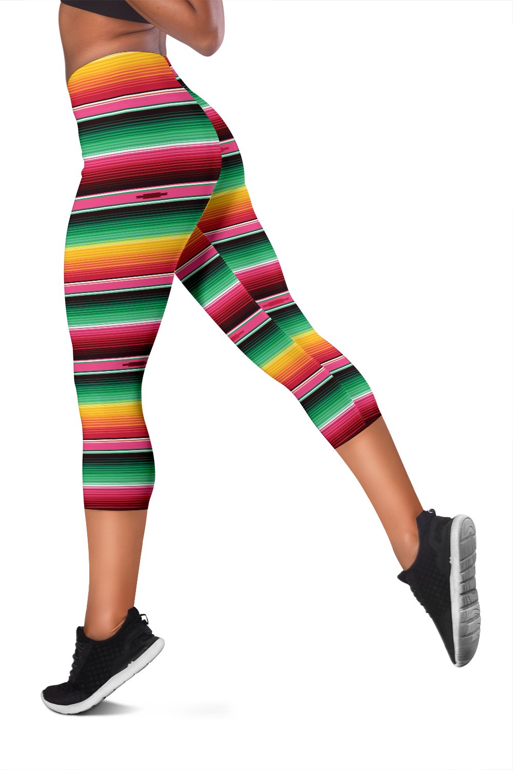 Mexican Blanket Classic Print Pattern Women Capris