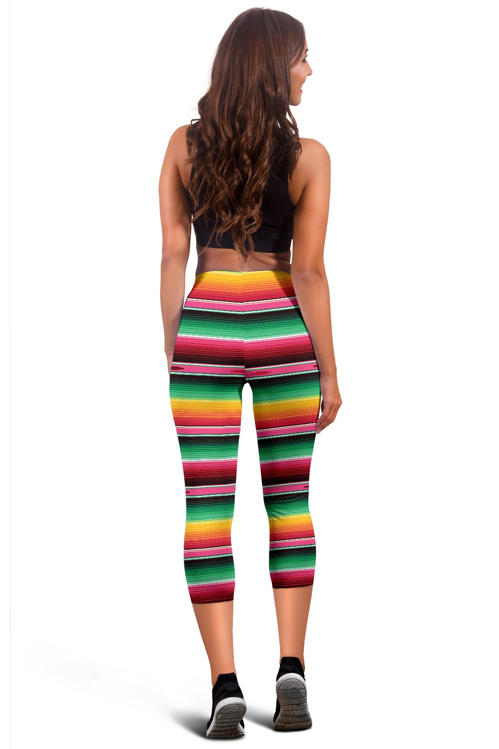 Mexican Blanket Classic Print Pattern Women Capris