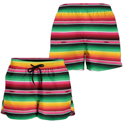 Mexican Blanket Classic Print Pattern Women Shorts-JTAMIGO.COM