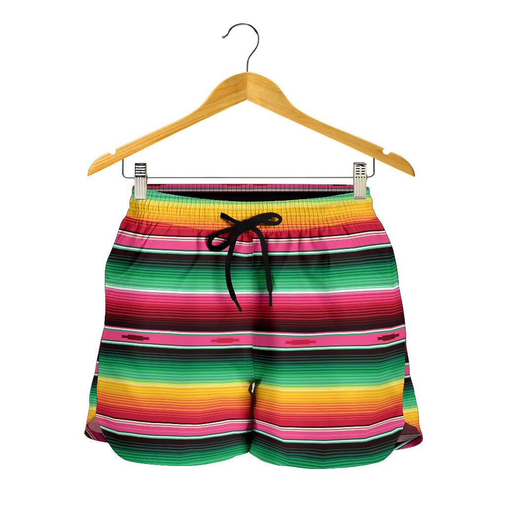 Mexican Blanket Classic Print Pattern Women Shorts-JTAMIGO.COM
