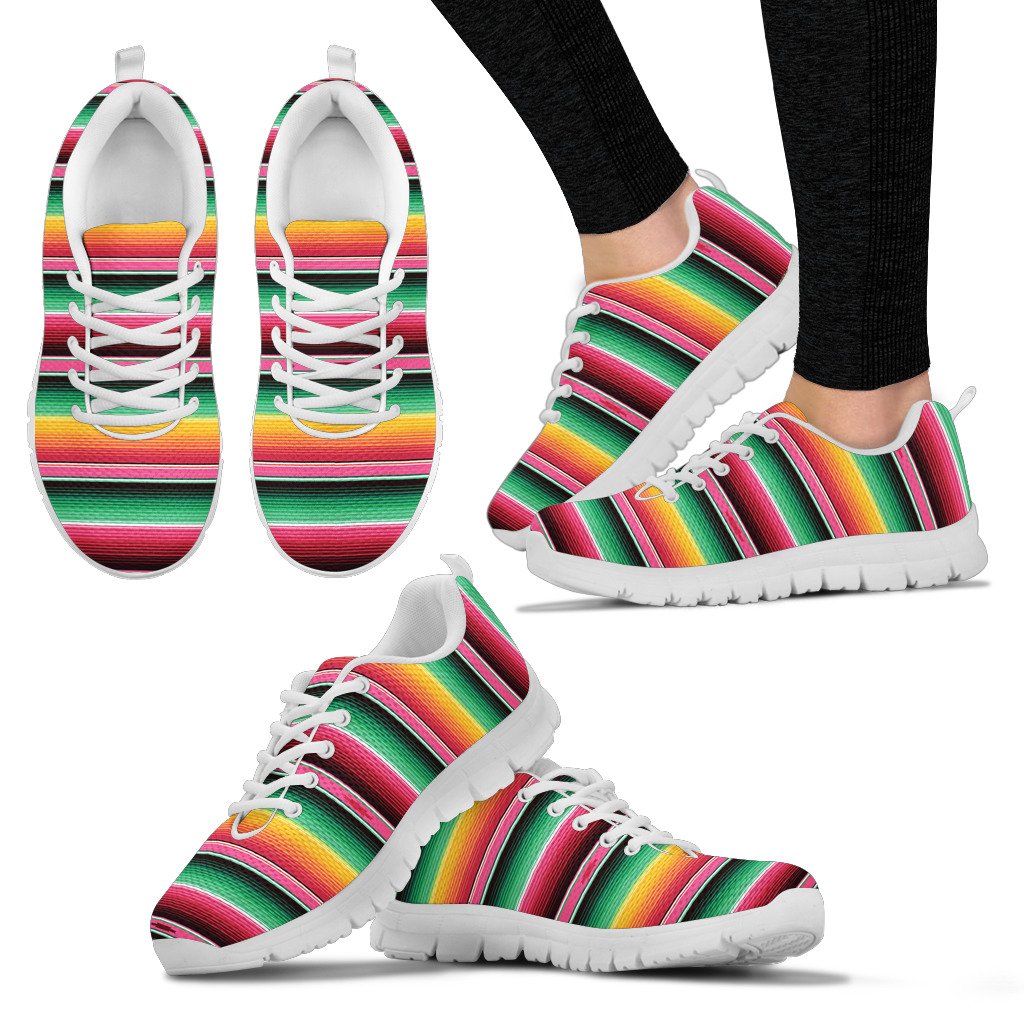 Mexican Blanket Classic Print Pattern Women Sneakers Shoes