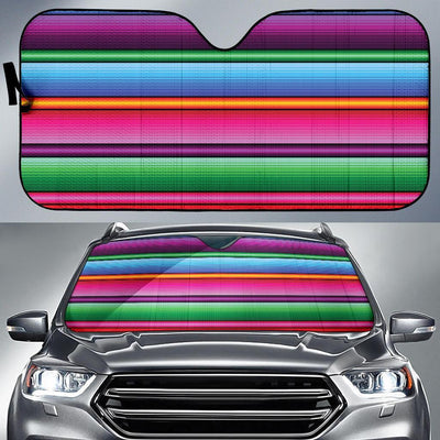 Mexican Blanket Colorful Print Pattern Car Sun Shade For Windshield