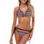 Mexican Blanket Colorful Print Pattern Custom Bikini Swimsuit (Model S01)-JTAMIGO.COM