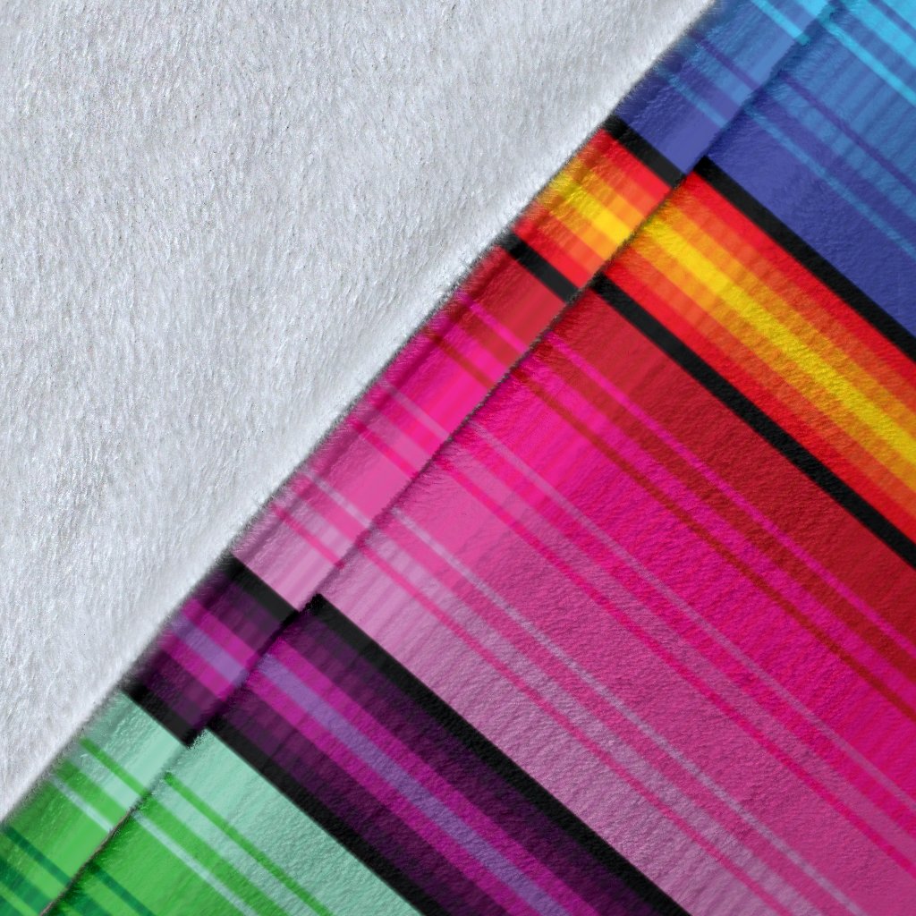Mexican Blanket Colorful Print Pattern Fleece Blanket
