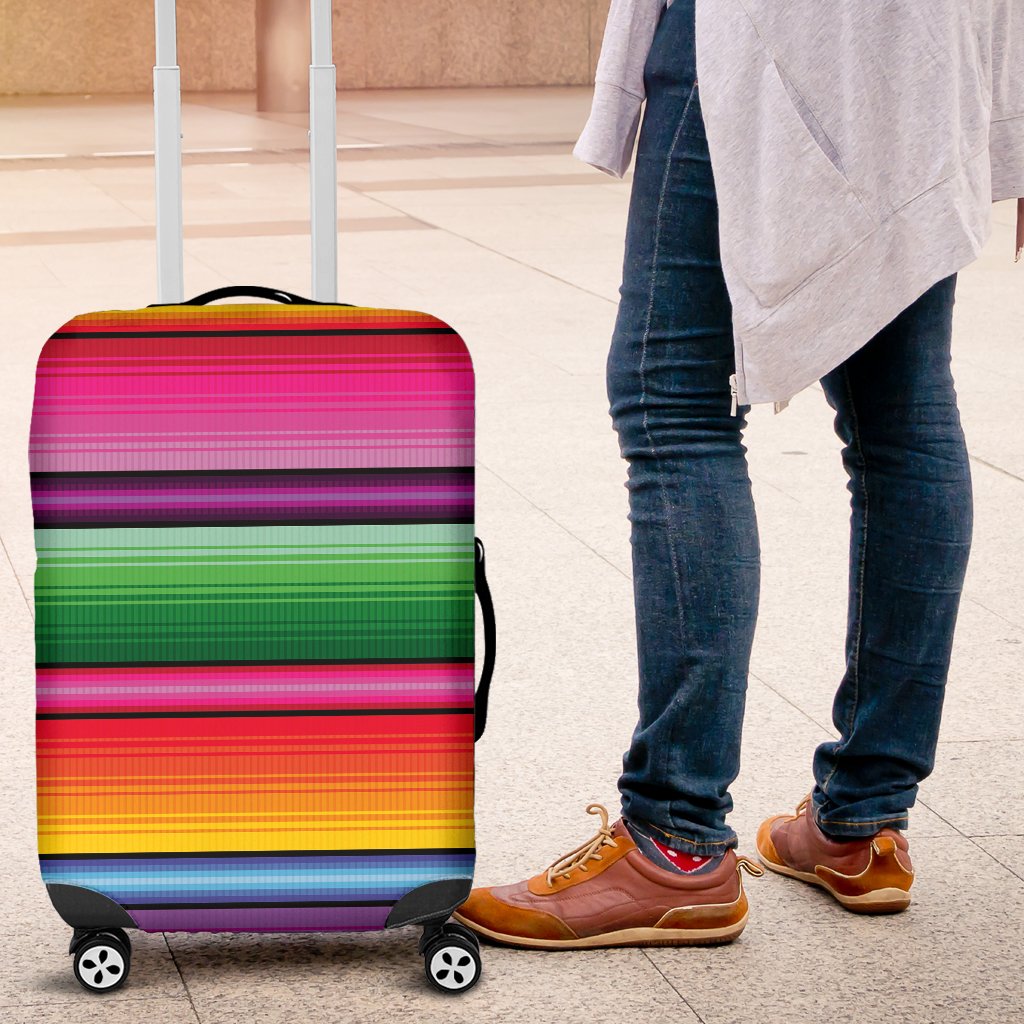 Mexican Blanket Colorful Print Pattern Luggage Cover Protector