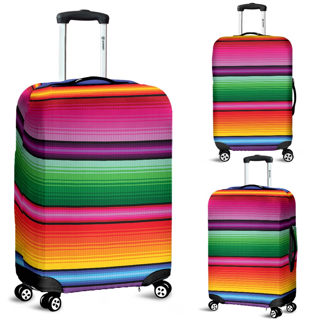 Mexican Blanket Colorful Print Pattern Luggage Cover Protector