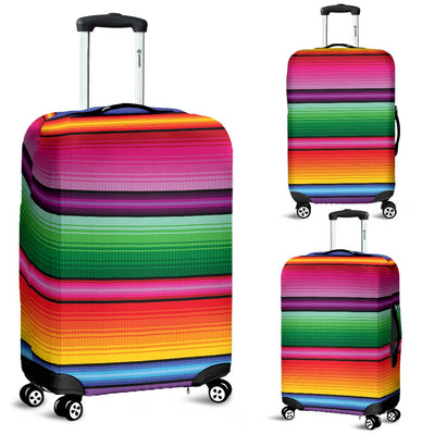 Mexican Blanket Colorful Print Pattern Luggage Cover Protector