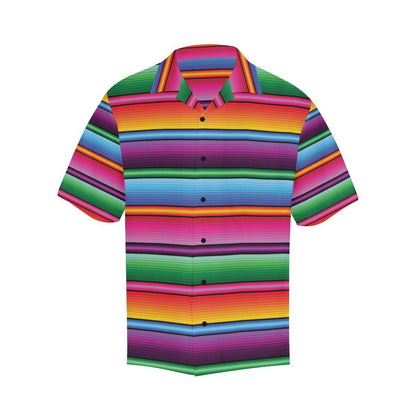 Mexican Blanket Colorful Print Pattern Men Aloha Hawaiian Shirt