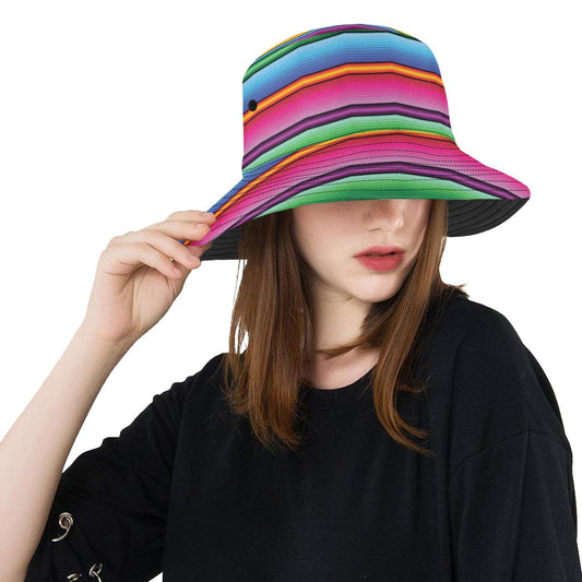 Mexican Blanket Colorful Print Pattern Unisex Bucket Hat