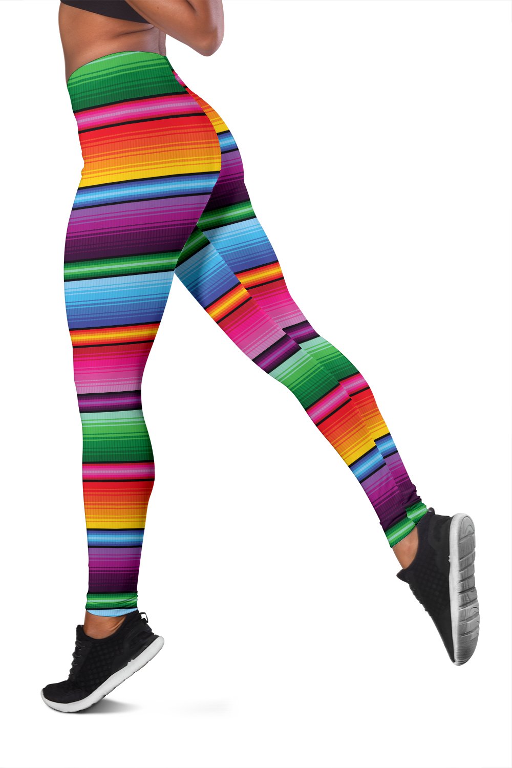 Mexican Blanket Colorful Print Pattern Women Leggings