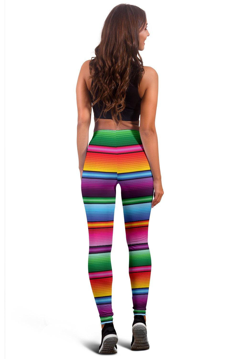 Mexican Blanket Colorful Print Pattern Women Leggings