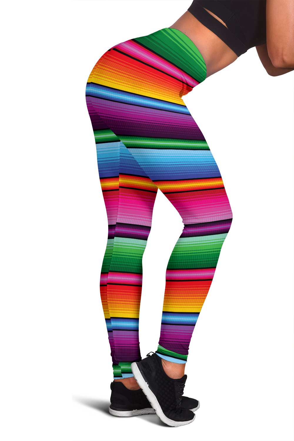 Mexican Blanket Colorful Print Pattern Women Leggings