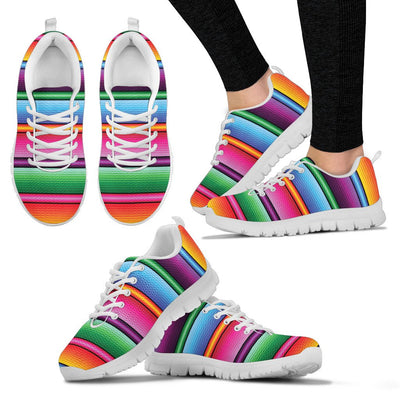 Mexican Blanket Colorful Print Pattern Women Sneakers Shoes