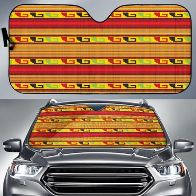 Mexican Blanket Ornament Print Pattern Car Sun Shade For Windshield