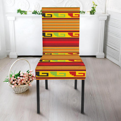 Mexican Blanket Ornament Print Pattern Dining Chair Slipcover-JTAMIGO.COM