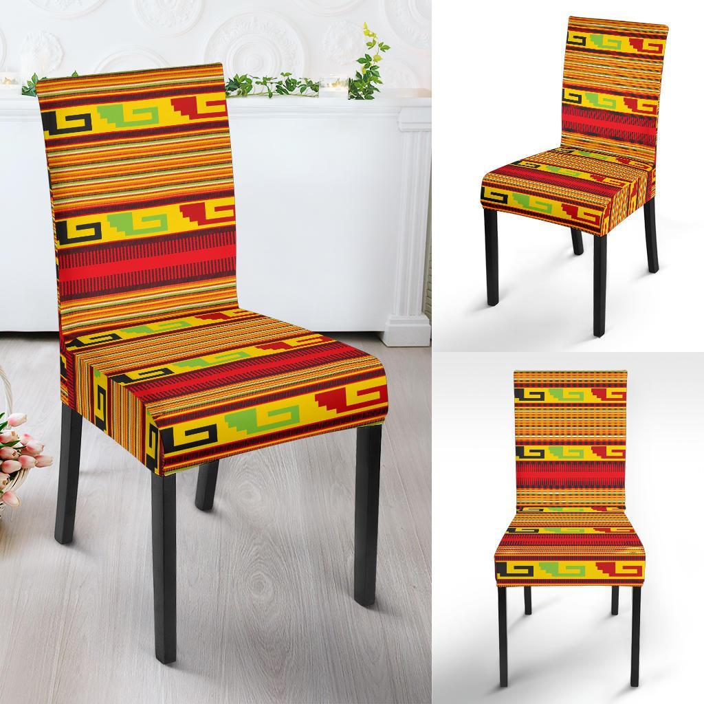 Mexican Blanket Ornament Print Pattern Dining Chair Slipcover-JTAMIGO.COM
