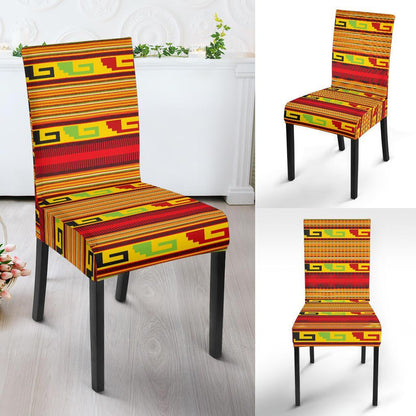 Mexican Blanket Ornament Print Pattern Dining Chair Slipcover-JTAMIGO.COM