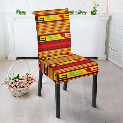 Mexican Blanket Ornament Print Pattern Dining Chair Slipcover-JTAMIGO.COM