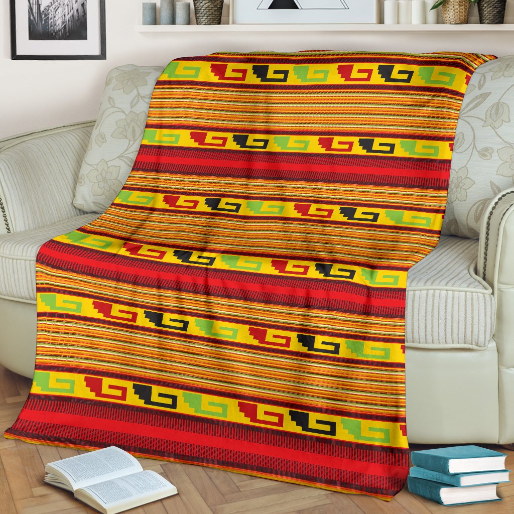 Mexican Blanket Ornament Print Pattern Fleece Blanket