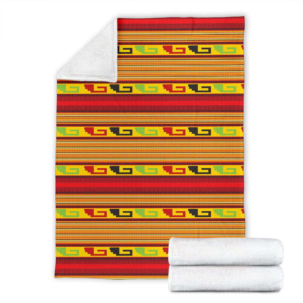 Mexican Blanket Ornament Print Pattern Fleece Blanket