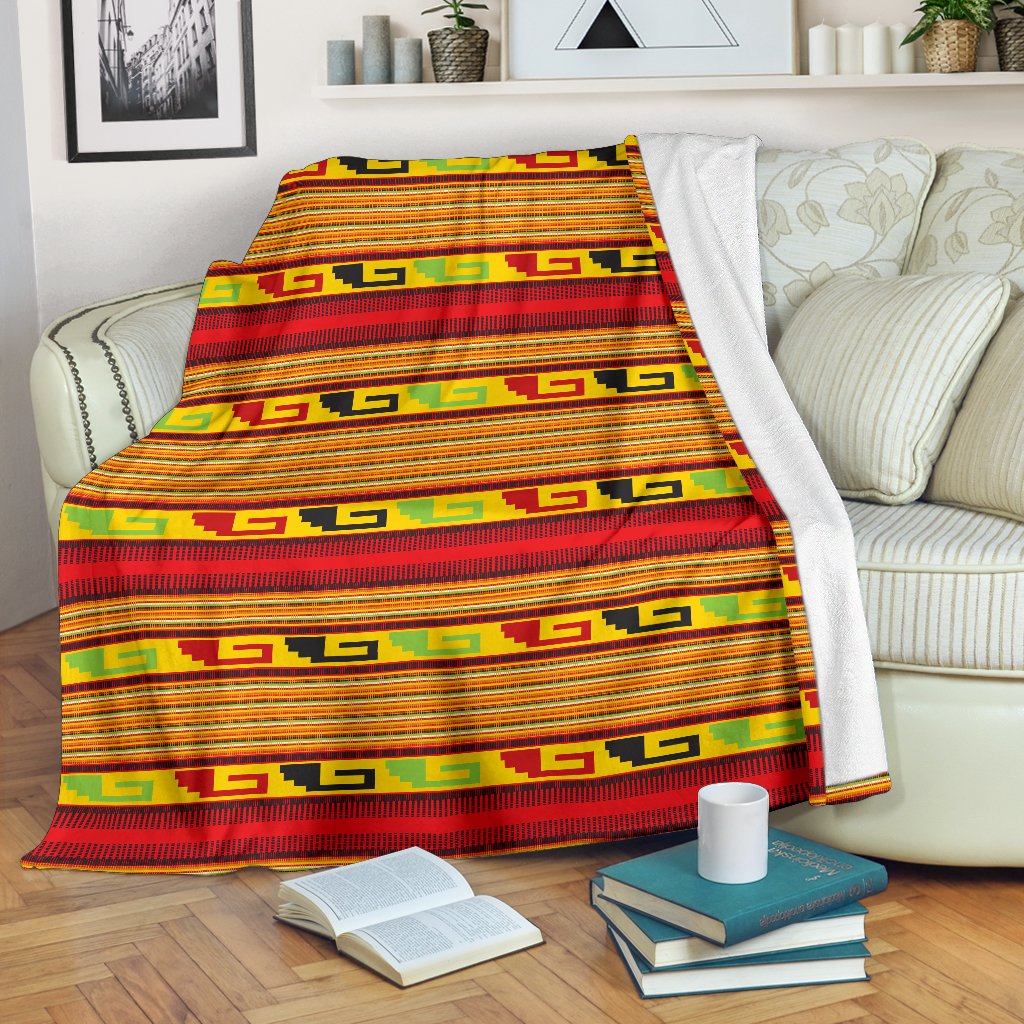 Mexican Blanket Ornament Print Pattern Fleece Blanket